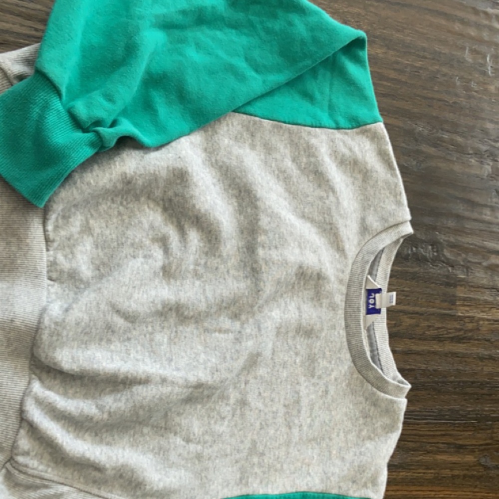 Color block cropped sweatshirt
